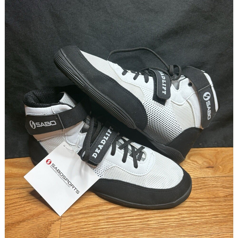 Sabo Sports Deadlift 1 Lifting Shoes Size RUS 44 White Black Gym Workout Trainer